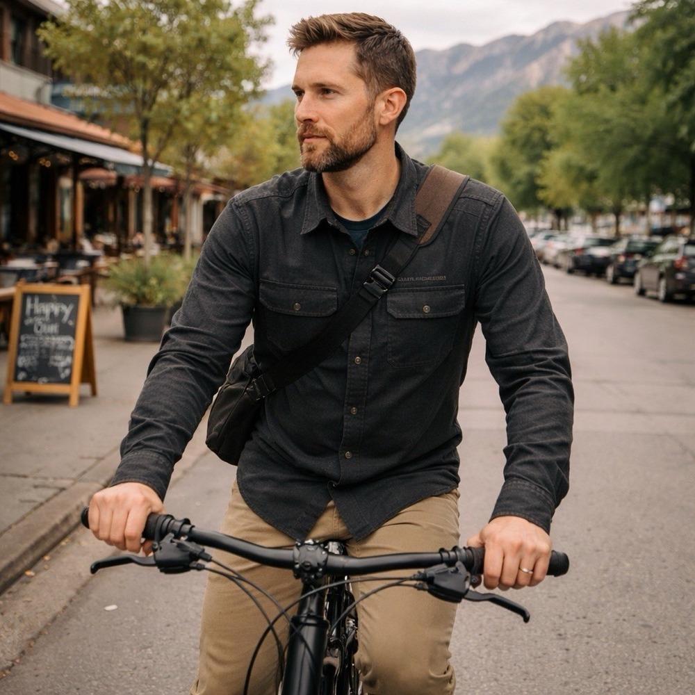 Club Ride Men's Daniel Flannel Snap Cycling Travel MTB Shirt Size‎ M $100